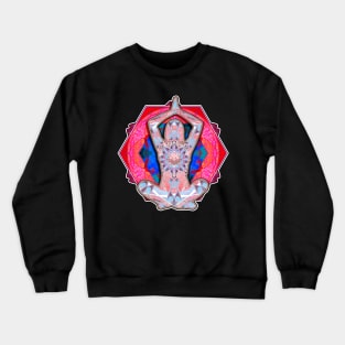 Yoga Patterns Red And Blue Crewneck Sweatshirt